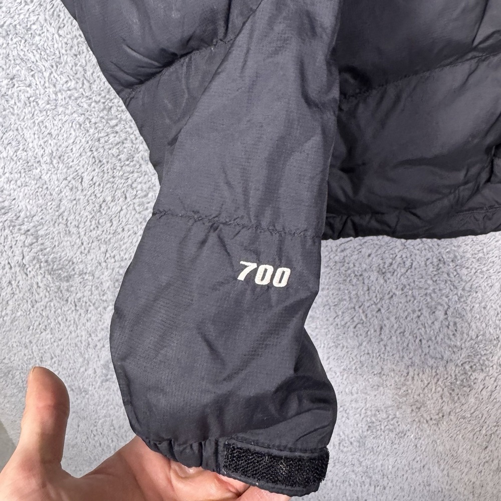North Face Nuptse Jacket Womens M 700 Goose Down Black Puffer A254 Vintage Y2K - Picture 8 of 15
